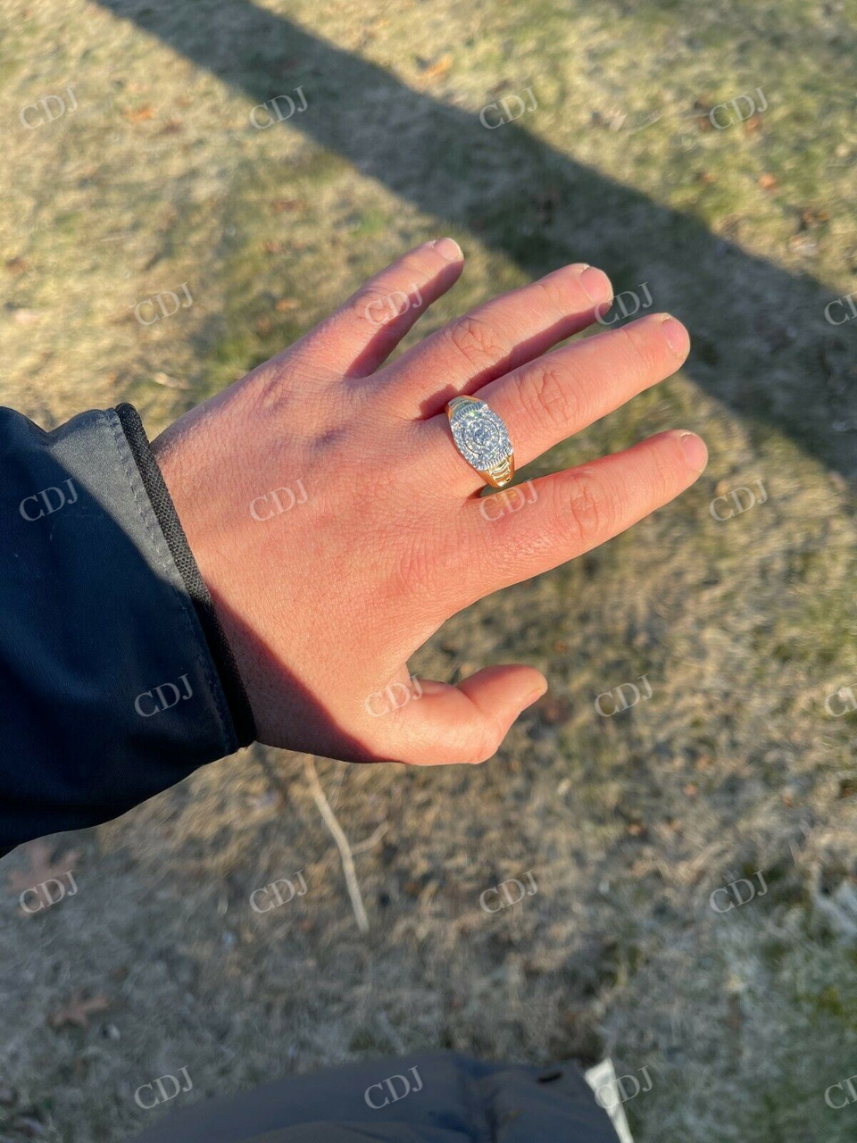 Men's icy Micro pave diamond solitaire ring  customdiamjewel   