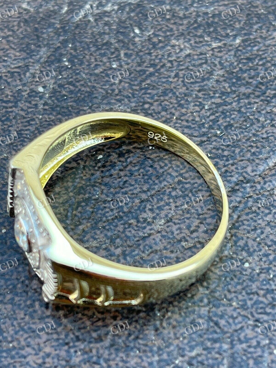 Men's icy Micro pave diamond solitaire ring  customdiamjewel   