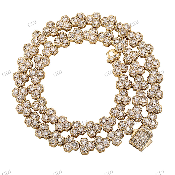 Antique 10mm Diamond Honeycomb Link Chain hip hop jewelry CustomDiamJewel