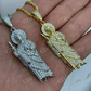 Men's Solid Gold St Jude San Judas Tadeo Iced Pendant  customdiamjewel   