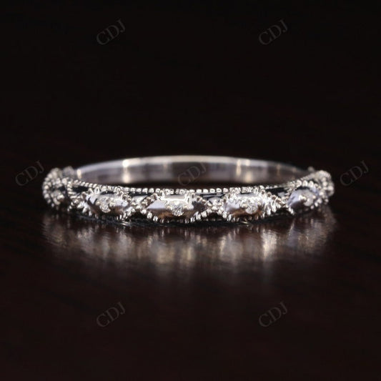 Milgrain 0.035CTW Lab grown diamond Wedding Band  customdiamjewel   