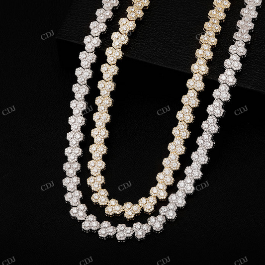 Antique 10mm Diamond Honeycomb Link Chain hip hop jewelry CustomDiamJewel