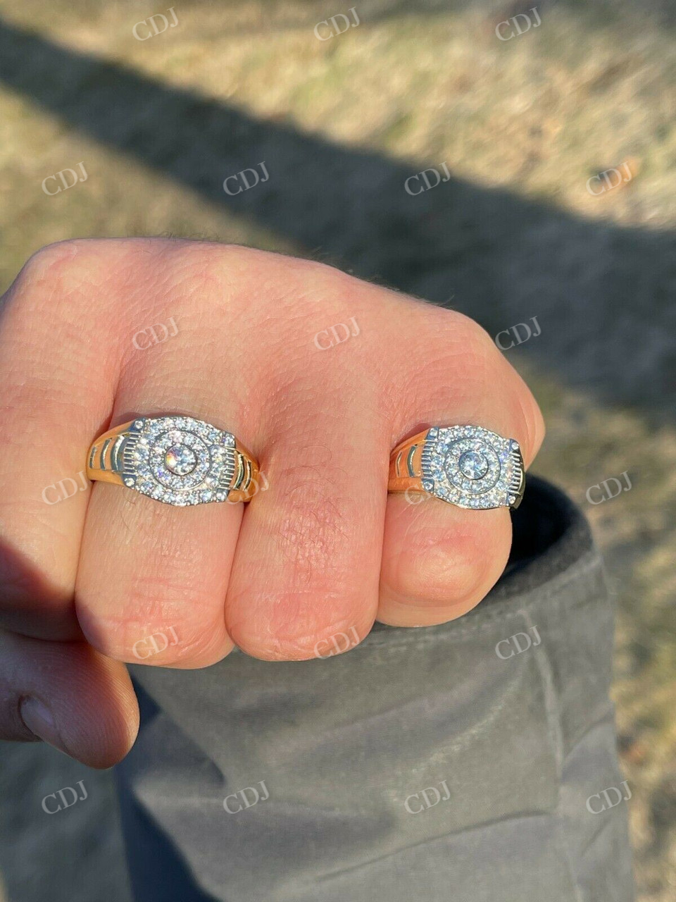 Men's icy Micro pave diamond solitaire ring  customdiamjewel   