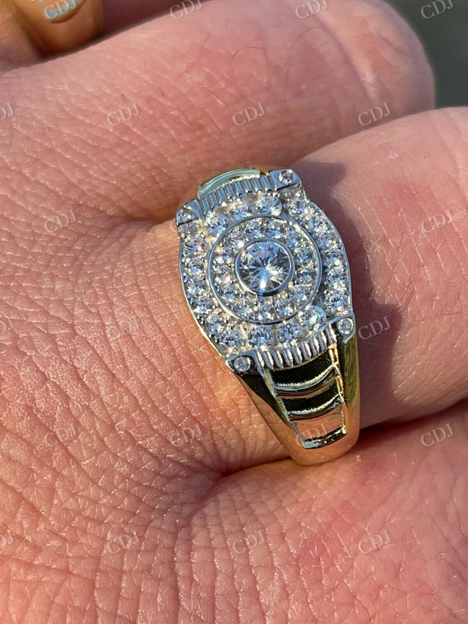 Men's icy Micro pave diamond solitaire ring  customdiamjewel   