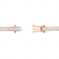 925 Sterling Silver Rose Gold Plated Cross Tennis Bracelet CustomDiamJewel