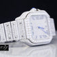 Luxury Iced Out Moissanite Cartier Mens Wrist Watch customdiamjewel