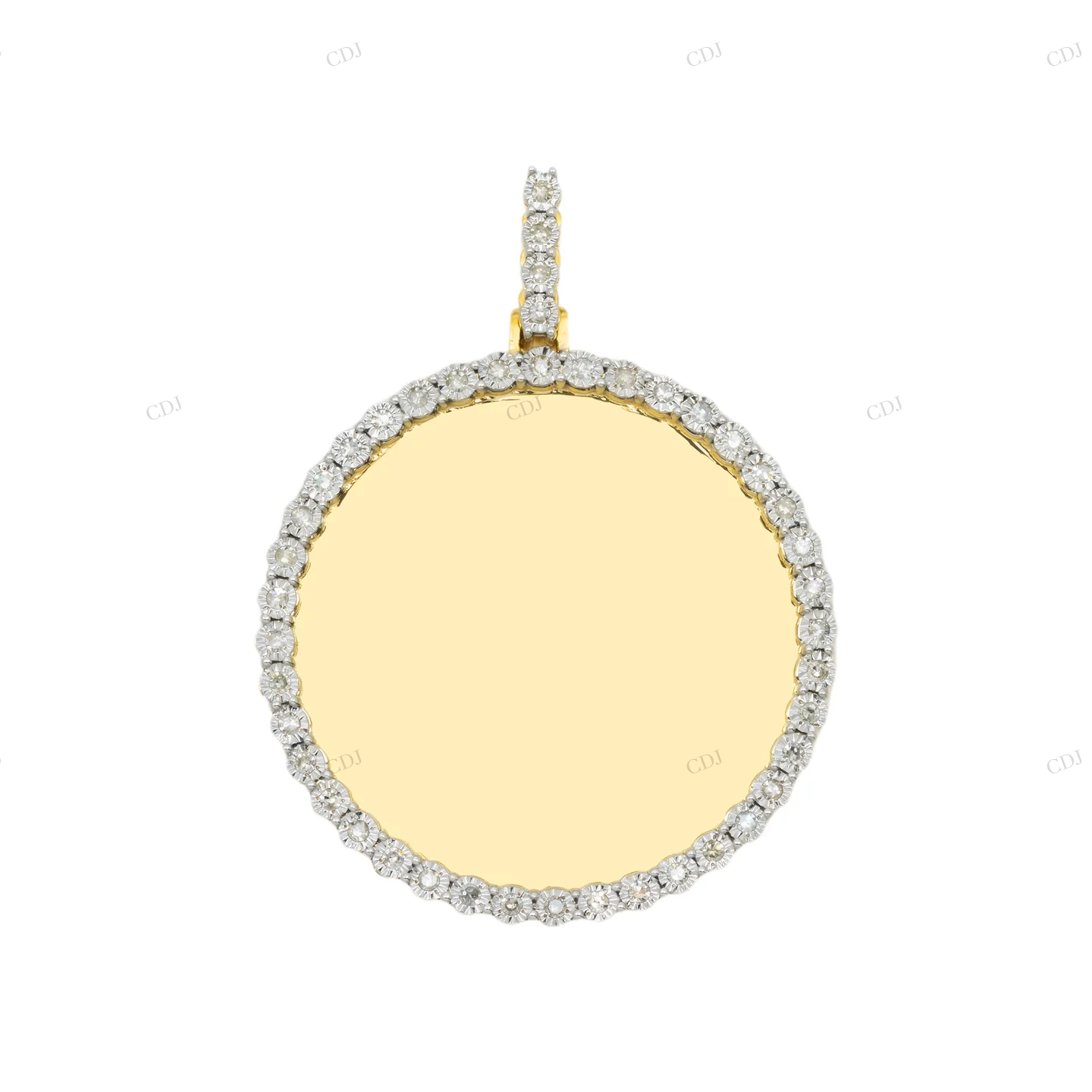 0.36 CTW Moissanite Circle Picture Pendant hip hop jewelry customdiamjewel