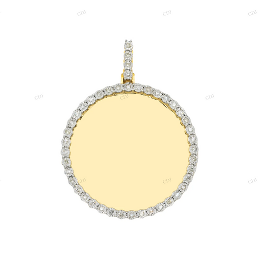 0.36 CTW Moissanite Circle Picture Pendant hip hop jewelry customdiamjewel