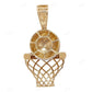 Classic Moissanite 925 Silver Basketball Pendant CustomDiamJewel
