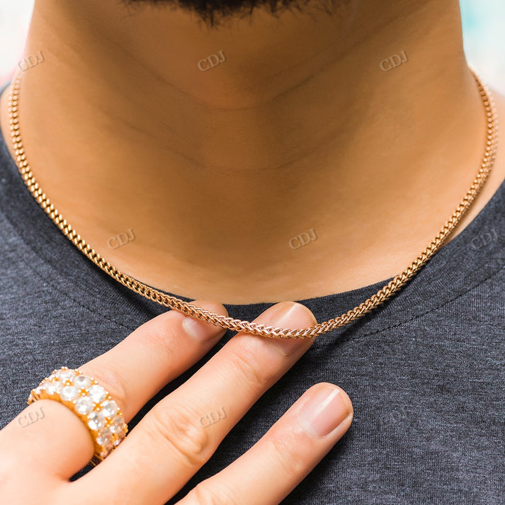 3MM Franco Gold Chain hip hop jewelry CustomDiamJewel
