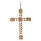 2.5 CTW Baguette Halo Cuban Cross Pendant hip hop jewelry CustomDiamJewel