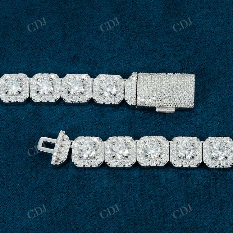 Rectangle Design Tennis Chain Party Look for Girl hip hop jewelry customdiamjewel   