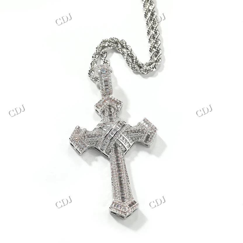 Fully Iced Out jesus christ Cross VVS Diamond Hip Hop Pendant hip hop jewelry CustomDiamJewel