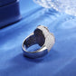 Top Quality Silver Moissanite Clover Ring For Men's hip hop jewelry CustomDiamJewel