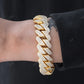 Full Ice Out Hip Hop Style Mossanite Diamond Cuban Link Bracelet hip hop jewelry CustomDiamJewel