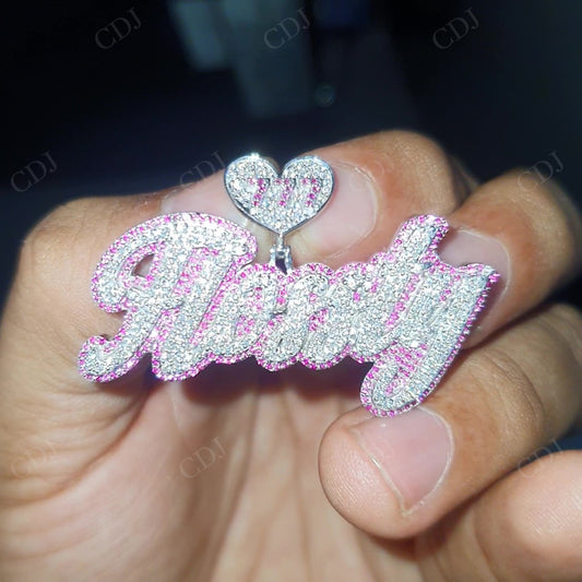 "FLOSTY" Custom Name Moissanite Pendant hip hop jewelry customdiamjewel   