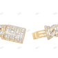 Trendy Baguatte Cut Moissanite Link Bracelet hip hop jewelry customdiamjewel
