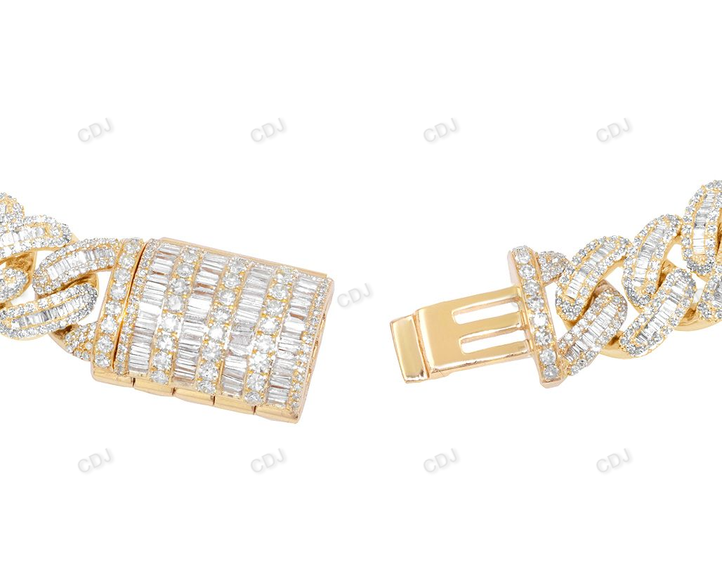 Trendy Baguatte Cut Moissanite Link Bracelet hip hop jewelry customdiamjewel