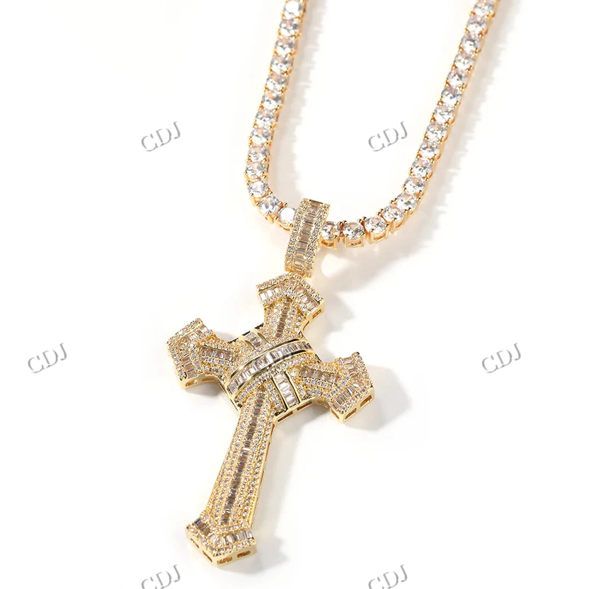 Fully Iced Out jesus christ Cross VVS Diamond Hip Hop Pendant hip hop jewelry CustomDiamJewel