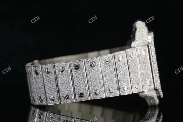 Moissanite Diamond Cartier Skelenton Watch customdiamjewel