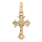 10K Two Tone Gold Lab Grown Diamond Gothic Cross Pendant Hip Hop Pendent CustomDiamJewel
