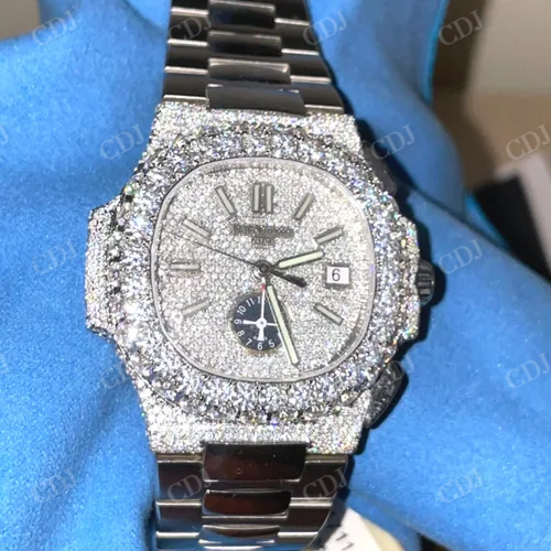 High Quality Iced Out Patek Philippe Wrist Watch customdiamjewel