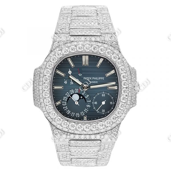 Men's Full Iced Out Lab Diamond Chrono Patek Philippe Watches customdiamjewel
