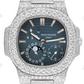 Men's Full Iced Out Lab Diamond Chrono Patek Philippe Watches customdiamjewel