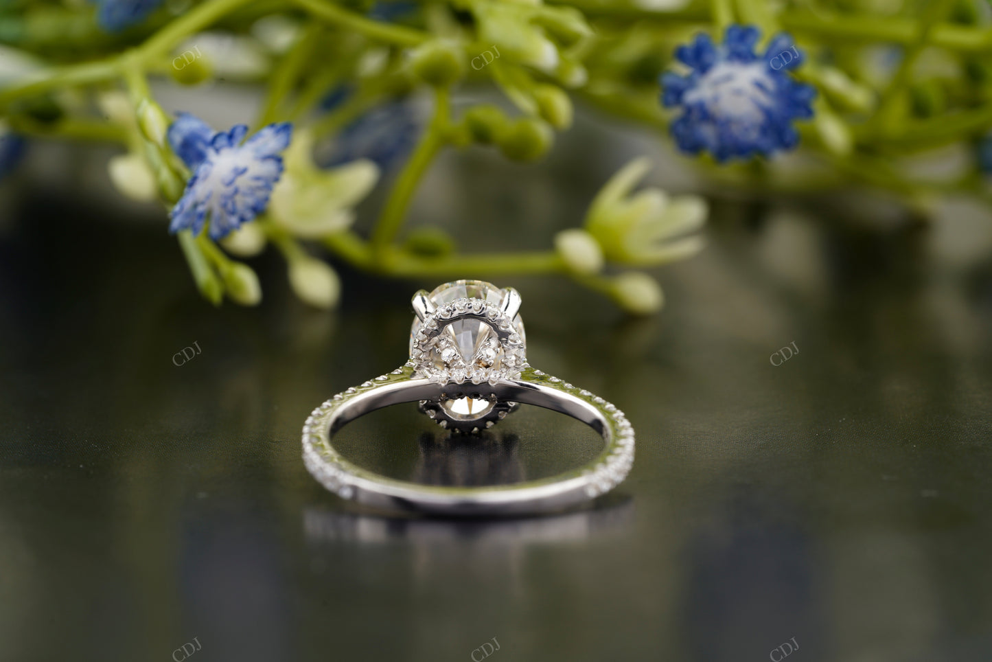 Oval Lab-Grown Diamond Pavé Ring