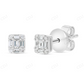 Emerald Cut Moissanite Illusion Stud Earrings Stud earrings CustomDiamJewel