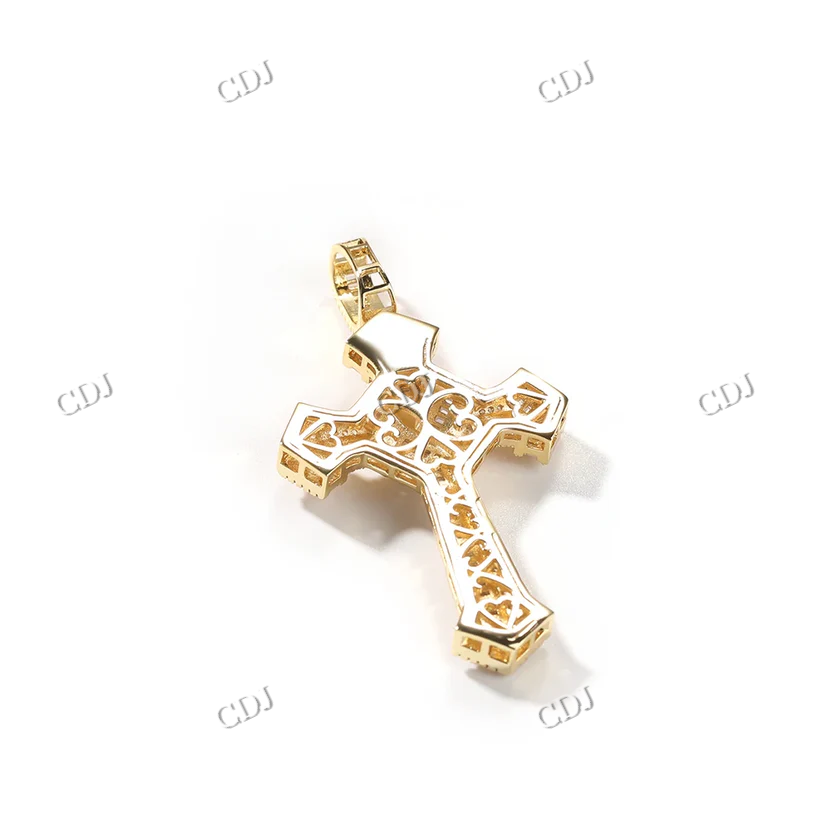 Fully Iced Out jesus christ Cross VVS Diamond Hip Hop Pendant hip hop jewelry CustomDiamJewel