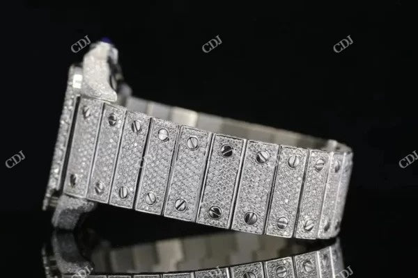 Moissanite Diamond Cartier Skelenton Watch customdiamjewel