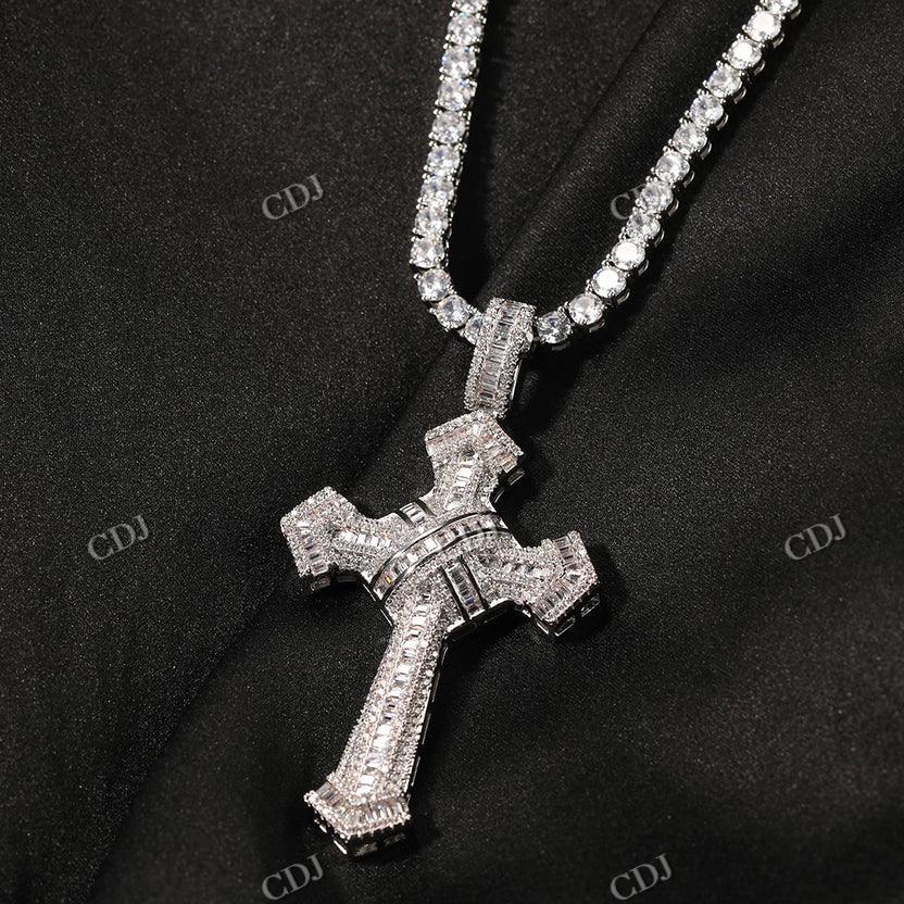 Fully Iced Out jesus christ Cross VVS Diamond Hip Hop Pendant hip hop jewelry CustomDiamJewel