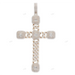 2.5 CTW Baguette Halo Cuban Cross Pendant hip hop jewelry CustomDiamJewel