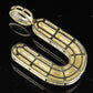 1.4" 0.90 CTW 10K Gold Real Diamond U Letter Pendant CustomDiamJewel