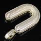 1.4" 0.90 CTW 10K Gold Real Diamond U Letter Pendant CustomDiamJewel