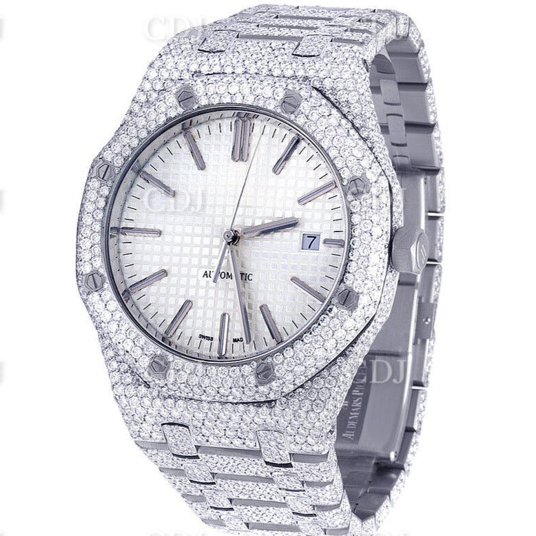 Buss Down Moissanite Diamond Watch Custom Design Iced Out Wrist Watch customdiamjewel
