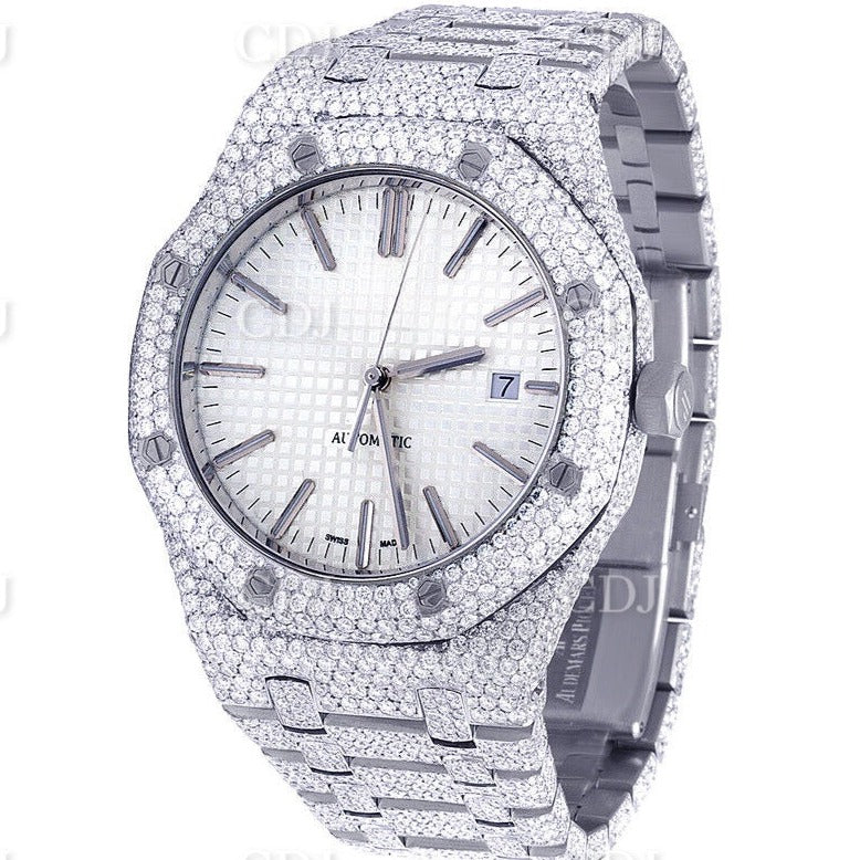 Hip Hop Style VVS Moissanite Audemars Piguet Royal Oak Watch customdiamjewel