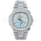 Fully Iced Out Chrono Set Patek Philippe Moissanite Watch customdiamjewel