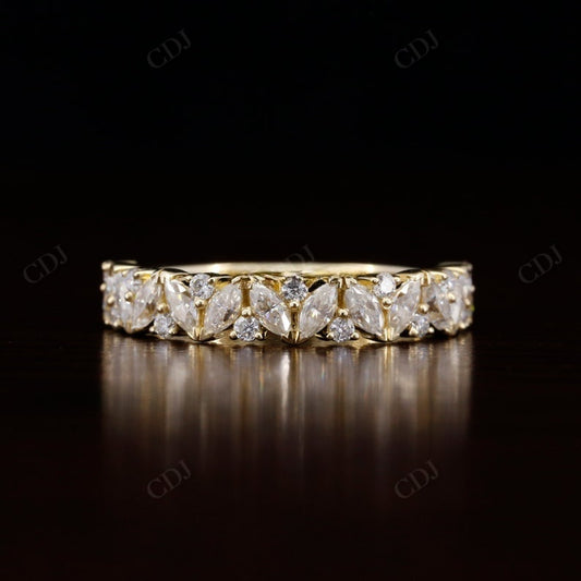 0.41CTW Marquise and Round Lab grown diamond wedding band  customdiamjewel   