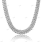 14mm Baguette & Round Cut Box Clasp 925 Silver Cuban Chain hip hop jewelry CustomDiamJewel