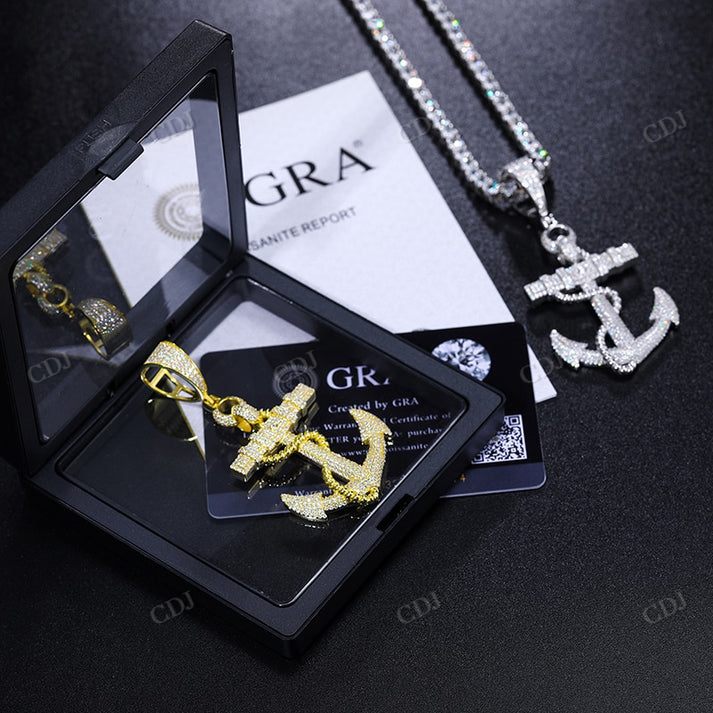 925 Sterling Silver Custom Hip Hop Diamond Pendant customdiamjewel