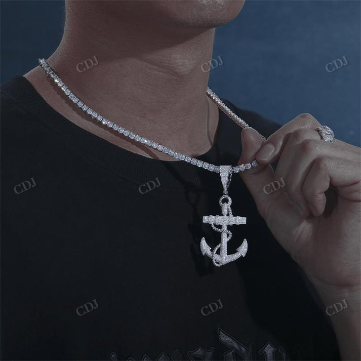 925 Sterling Silver Custom Hip Hop Diamond Pendant customdiamjewel