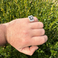 Men's Moissanite & Onyx Square Solitaire Signet Ring  customdiamjewel   