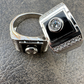 Men's Moissanite & Onyx Square Solitaire Signet Ring  customdiamjewel   