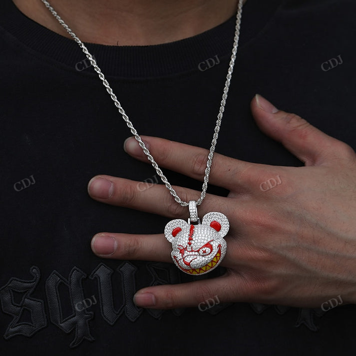 Cartoon Shape Hip Hop Moissanite Diamond Pendant customdiamjewel