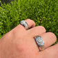 Iced Out Diamond Two Tone Round Cluster Ring  customdiamjewel   