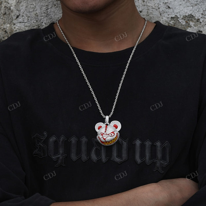 Cartoon Shape Hip Hop Moissanite Diamond Pendant customdiamjewel