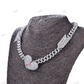 Iced Out Diamond Heart and Arrow BrokenHeart Chain hip hop jewelry CustomDiamJewel