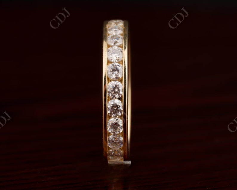 1.68CT Round Cut Natural Diamond Full Eternity Wedding Band  customdiamjewel   